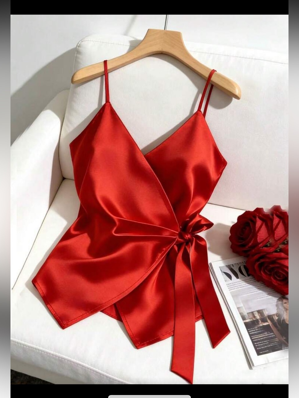 GlowEve Women’s Elegant Wrap Tie Cami XL